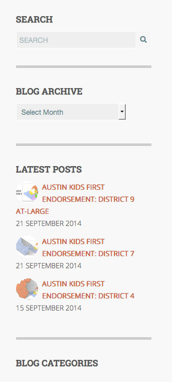 Search / Blog Sidebar