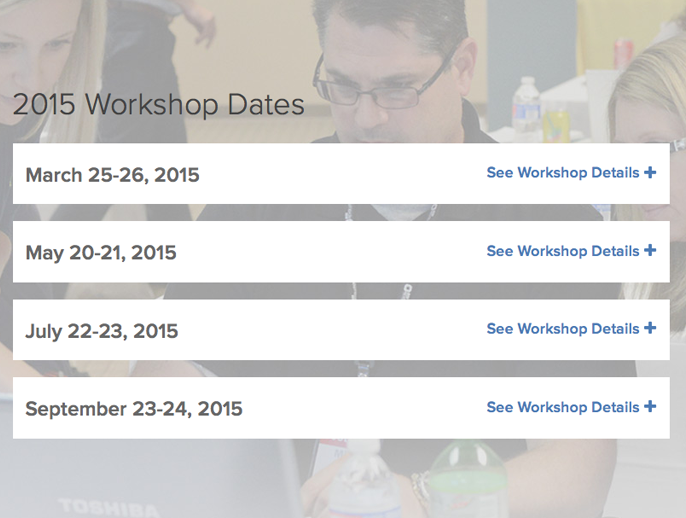 Workshop Dates